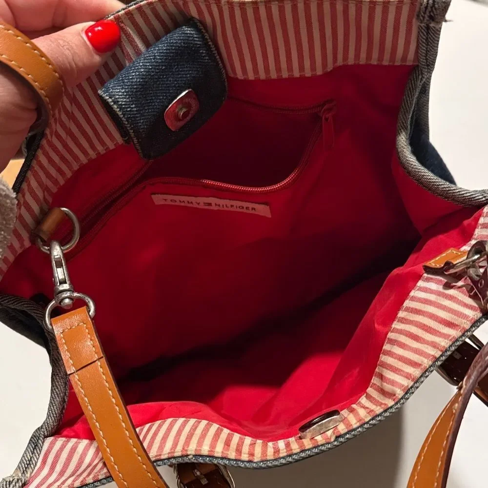 Tommy Hilfiger Denim and Brown Messenger Bag